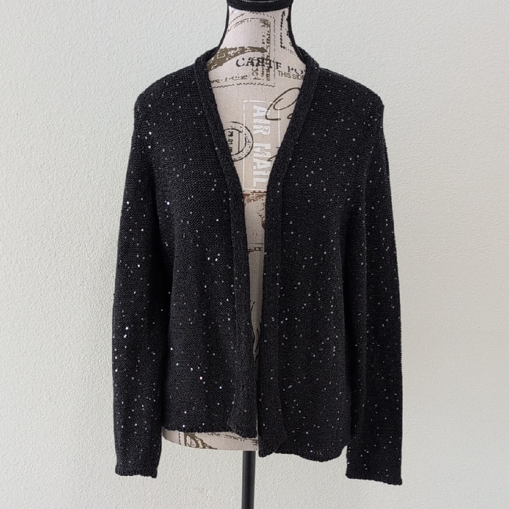 Eileen Fisher Black Sparkle Women's Sweater